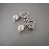 Nipple clamps Non Piercing Nipple Rings White sea pearls