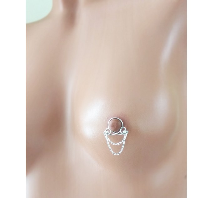  Non Piercing Nipple Ring Nipple chains Nipple Dangles  Nipple jewelry   