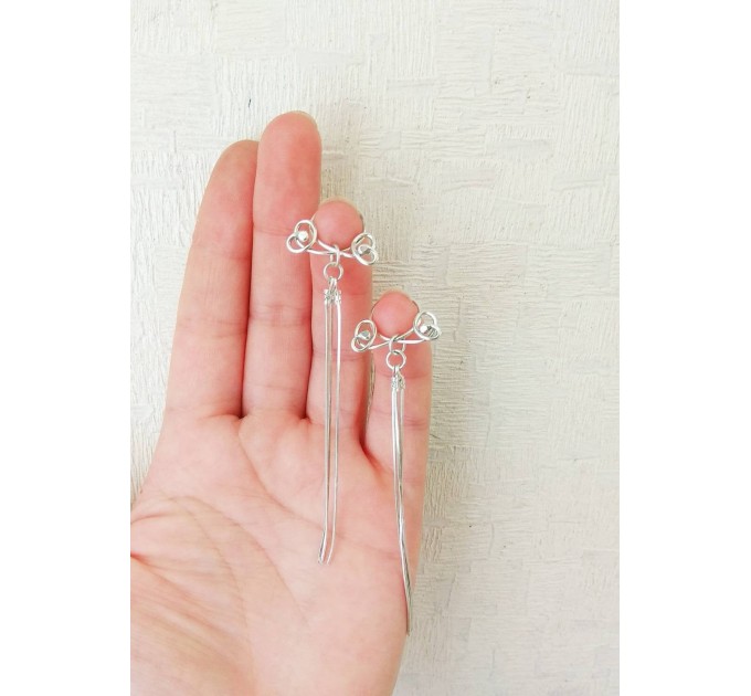 Solid Silver Nipple rings with long chains - Non Piercing Nipple Ring