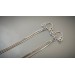 Solid Silver Nipple rings with long chains - Non Piercing Nipple Ring