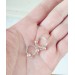 Peach, white pearls nipple clamps - Non Piercing Nipple Rings