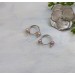 Peach, white pearls nipple clamps - Non Piercing Nipple Rings