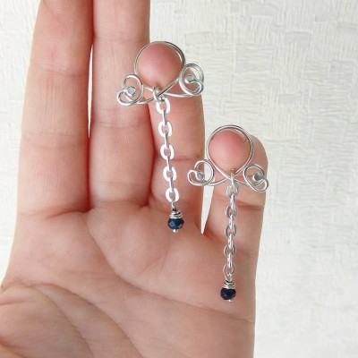 Non Piercing Nipple Rings With blue beads