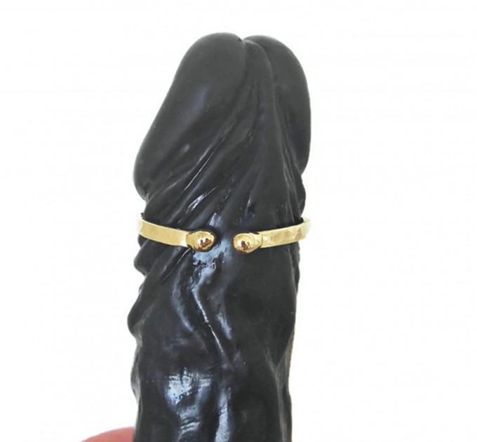 Cock ring handmade out of Sterling silver brass or 14k gold plated over sterling silver Adjustable penis ring best cock ring for men  Body jewelry  6 