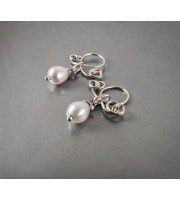 Nipple Rings with White sea pearls  Non Piercing  erotic jewelry