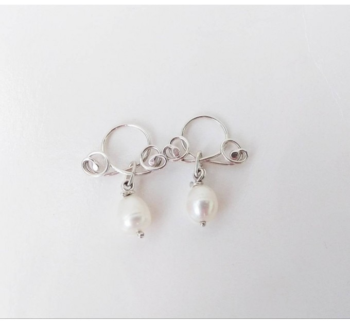 Nipple Rings with White sea pearls  Non Piercing  erotic jewelry