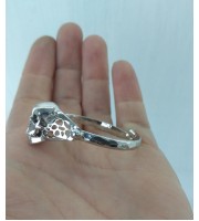 Sterling silver cock ring Skull- Adjustable penis ring - jewelry for mens - hammered ring