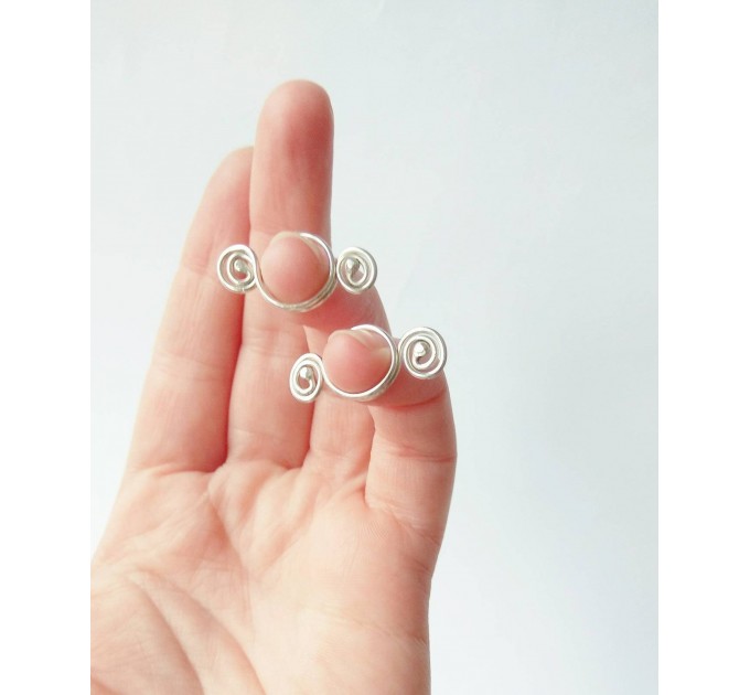 Silver Nipple Rings Non Piercing adjustable Nipple Ring