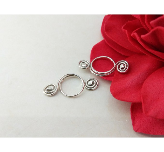 Silver Nipple Rings Non Piercing adjustable Nipple Ring