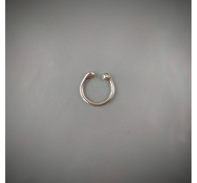  Septum ring -  Sterling Silver septum -  Fake Septum ring - Fake piercing  Earrings  4 