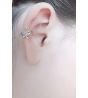 Sterling silver ear cuff - No piercing Ear Cuff - Fake conch ring