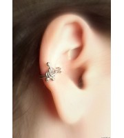 Sterling silver ear cuff - No piercing Ear Cuff - Fake conch ring