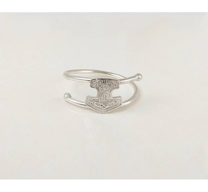 Thor's Hammer Mjolnir Sterling silver cock ring  - Adjustable penis ring - jewelry for mens