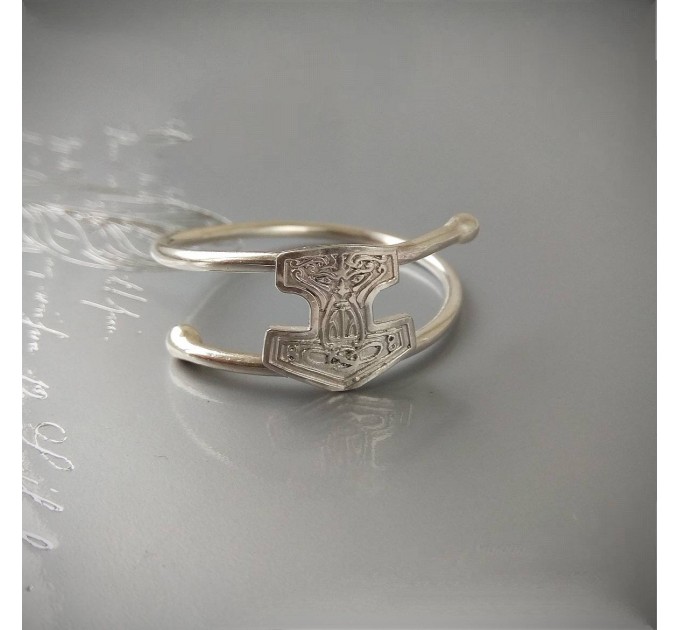 Thor's Hammer Mjolnir Sterling silver cock ring  - Adjustable penis ring - jewelry for mens