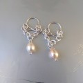 Handmade Nipple clamps Non Piercing Nipple Rings with pech sea pearls