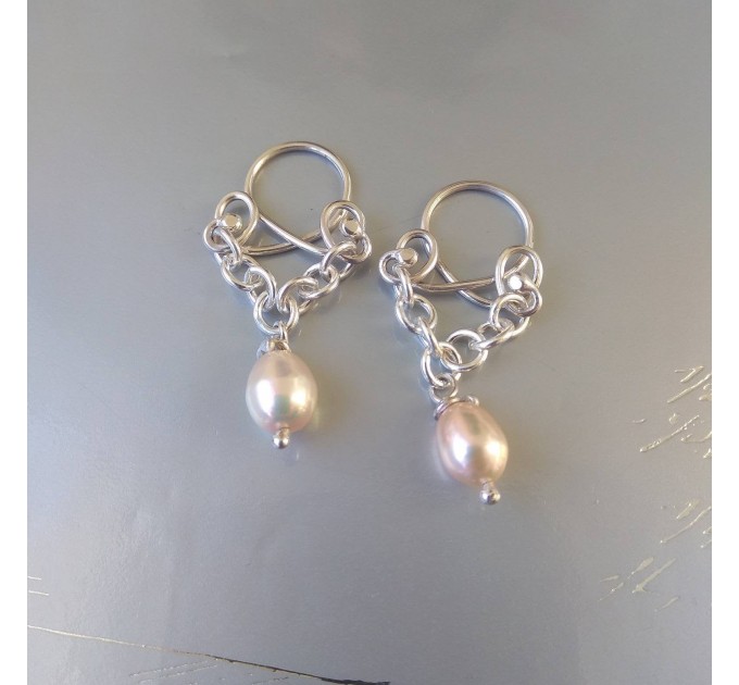 Handmade Nipple clamps Non Piercing Nipple Rings with pech sea pearls