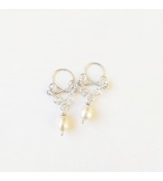 Handmade Nipple clamps Non Piercing Nipple Rings with pech sea pearls