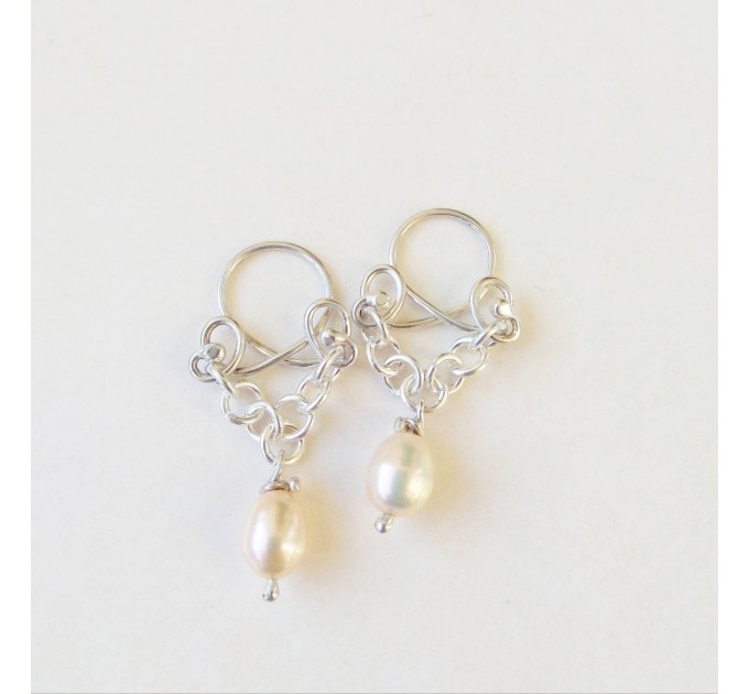 Handmade Nipple clamps Non Piercing Nipple Rings with pech sea pearls