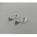 Sterling silver Nipple rings with gray crystal - Fake nipple piercing