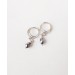 Sterling silver Nipple rings with gray crystal - Fake nipple piercing
