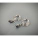 Sterling silver Nipple rings with gray crystal - Fake nipple piercing