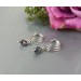 Sterling silver Nipple rings with gray crystal - Fake nipple piercing