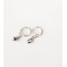 Sterling silver Nipple rings with gray crystal - Fake nipple piercing