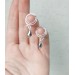 Sterling silver Nipple rings with gray crystal - Fake nipple piercing