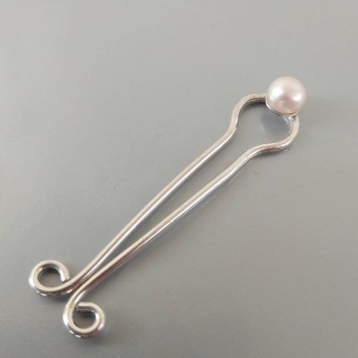 Non Piercing Clitoral Jewellery Fake piercing Clitoral Jewellery for women handmade out of 18gauge serling silver wire with real pearl
