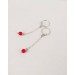  Beautiful Non Piercing Nipple Rings With red quartz beads - Solid sterling Silver - Fake Piercing - gift for wife  Female body jewelry  7 