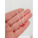 Beautiful Non Piercing Nipple Rings With red quartz beads - Solid sterling Silver - Fake Piercing - gift for wife