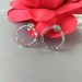  Handmade Open Circle textured  Sterling silver stud earrings  Earrings  5 