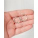  Handmade Open Circle textured  Sterling silver stud earrings  Earrings  2 