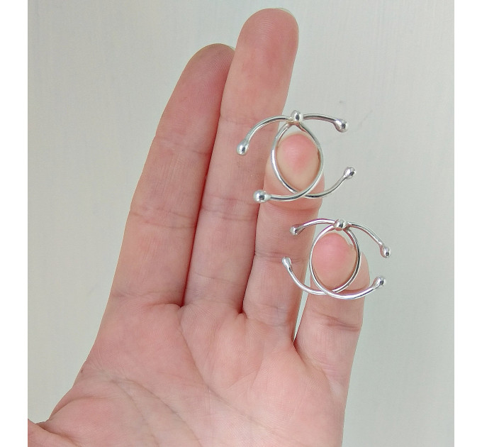 Handmade Silver Nipple Rings Non Piercing adjustable Nipple Rings