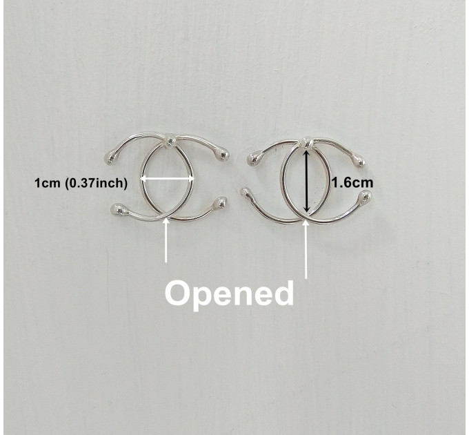 Handmade Silver Nipple Rings Non Piercing adjustable Nipple Rings