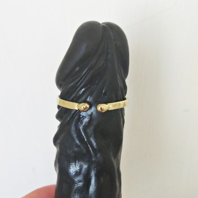 Brass cock ring - Adjustable penis ring - jewelry for mens - hammered ring