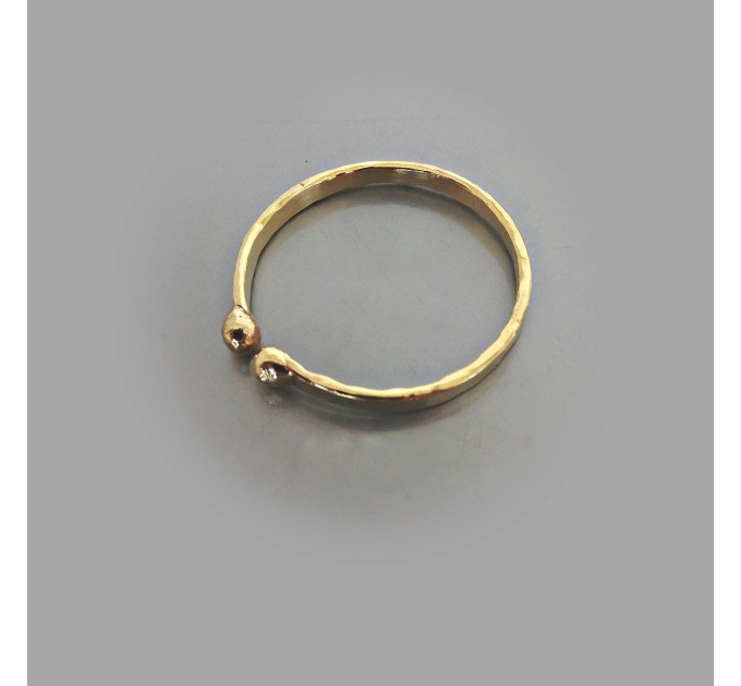  Brass cock ring - Adjustable penis ring - jewelry for mens - hammered ring  Body jewelry  1 