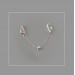 Chain Clit with beadtoral Jewellery serling silver Faux piercing  with silver chain  Non Piercing Clit Clip Adult fun sex toys