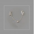 Chain Clit with beadtoral Jewellery serling silver Faux piercing  with silver chain  Non Piercing Clit Clip Adult fun sex toys