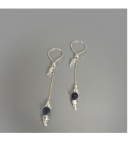 Sapphire Nipple Noose Solid Silver Body Jewelry Nipple Dangles