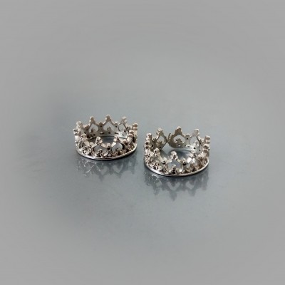 Non piercing nipple jewelry - Silver Nipple Rings Сrown Non Piercing adjustable Nipple Ring