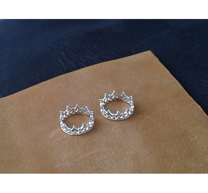 Non piercing nipple jewelry - Silver Nipple Rings Сrown Non Piercing adjustable Nipple Ring