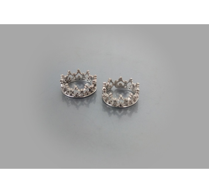 Non piercing nipple jewelry - Silver Nipple Rings Сrown Non Piercing adjustable Nipple Ring