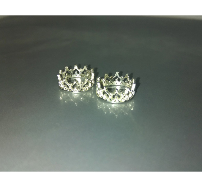 Non piercing nipple jewelry - Silver Nipple Rings Сrown Non Piercing adjustable Nipple Ring