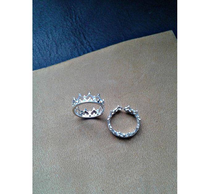 Non piercing nipple jewelry - Silver Nipple Rings Сrown Non Piercing adjustable Nipple Ring