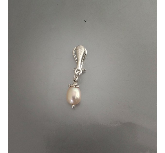 Clitoral Jewellery serling silver Faux piercing  with natural pearl Non Piercing Clit Clip Adult fun sex toys