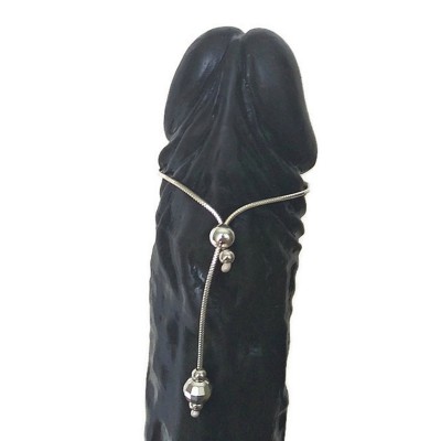 Sterling silver cock ring - Sterling silver penis jewelry   Adjustable penis ring - jewelry for mens