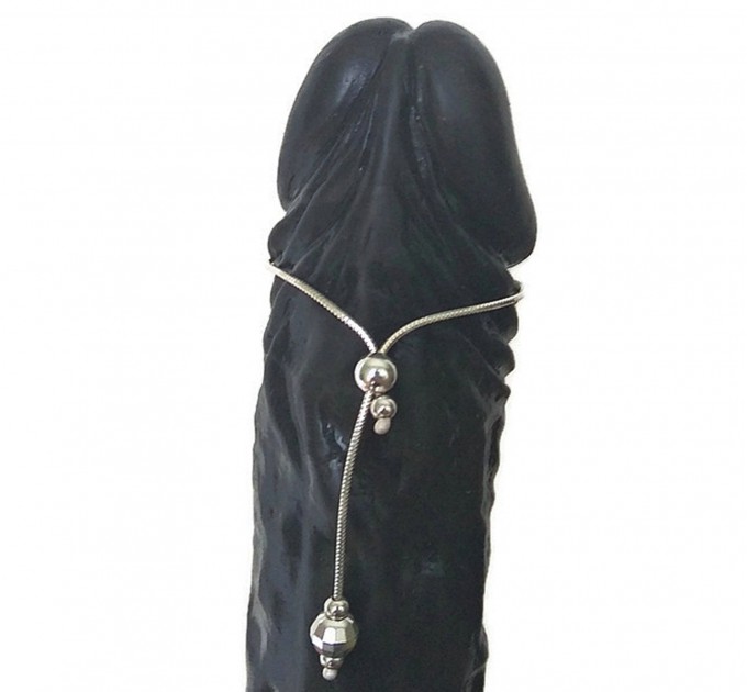  Sterling silver cock ring - Sterling silver penis jewelry   Adjustable penis ring - jewelry for mens  Male body jewelry   