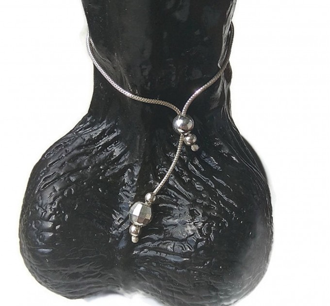  Sterling silver cock ring - Sterling silver penis jewelry   Adjustable penis ring - jewelry for mens  Male body jewelry  1 