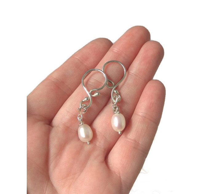 Handmade Nipplerings with White Paerls Nipple rings Non Piercing Nipple Rings with natural pearls